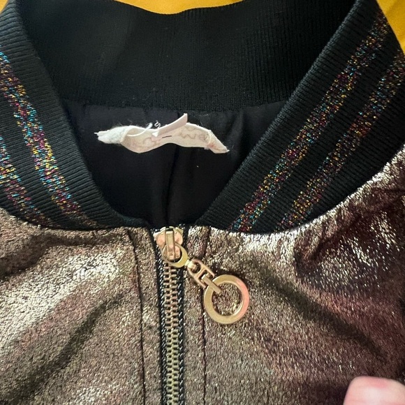 Silver Metallic Bomber Jacket - Picture 5 of 7